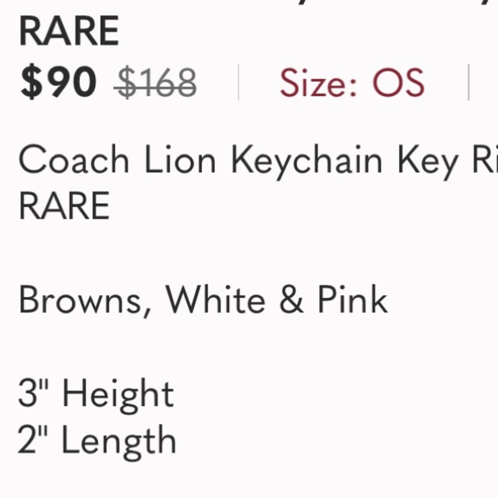 Authentic Coach Lion keyfob preloved - Picture 8 of 8